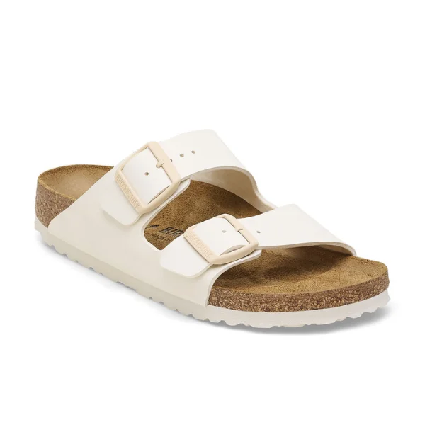 Birkenstock Women's Arizona Birko-Flor Patent Offwhite/Eggshell