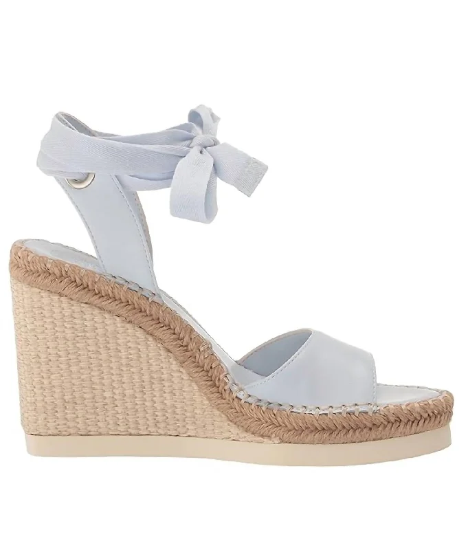 Bendsen Wedge Sandal In Ice Blue