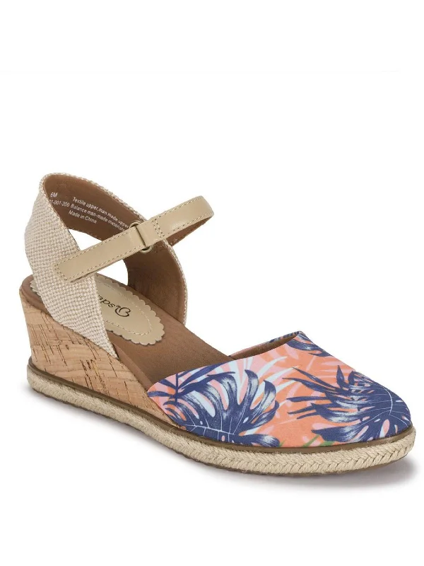 Ocean Womens Cork Ankle Strap Espadrilles