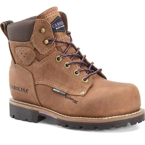 Carolina Women's Parthenon  6" Comp Toe WP Work Boot- Brown - CA1630