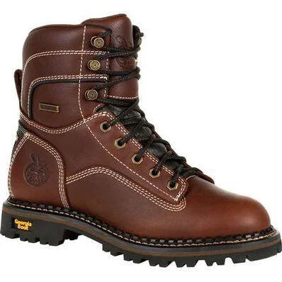 Georgia Women's AMP LT Logger Alloy Toe WP Work Boot - Brown - GB00428