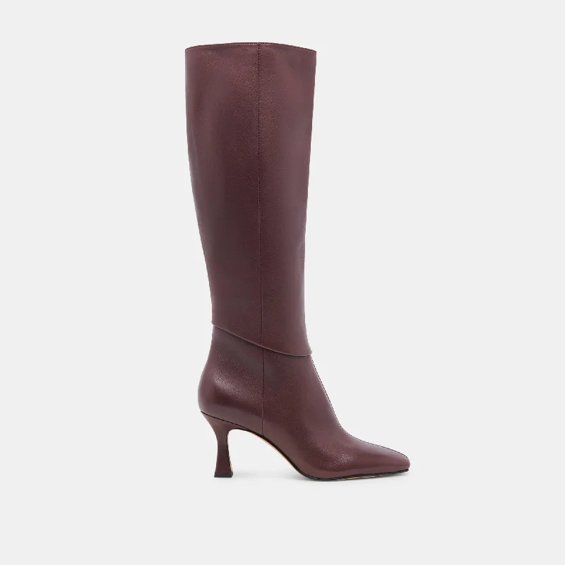 GYRA WIDE CALF BOOTS WINE LEATHER