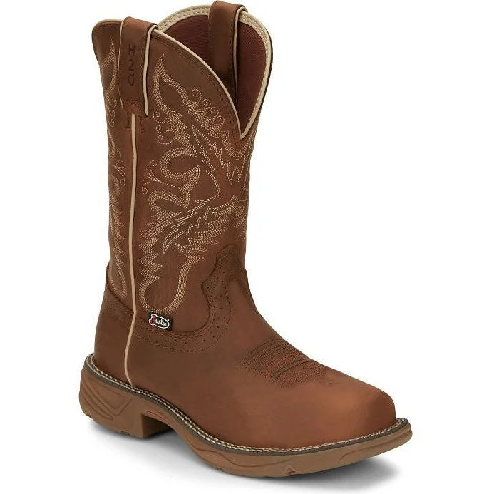 Justin Women's Rush 11" Waterproof Western Work Boot -Tan- SE4353