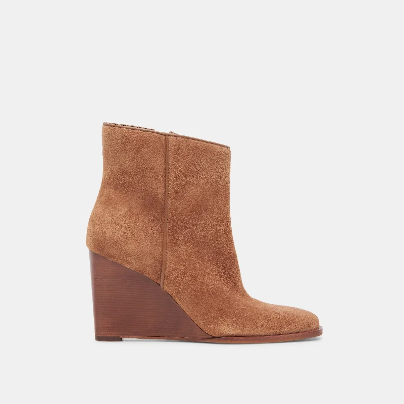 SUSANN BOOTIES CHESTNUT SUEDE