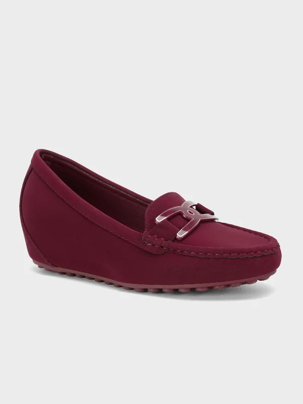 Womens "CZARINA" Comfy Wedge Moccasins