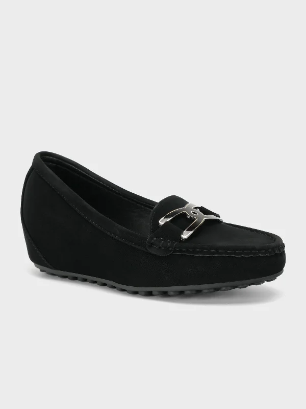 Womens "CZARINA" Comfy Wedge Moccasins