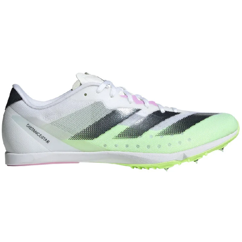 adidas Distancestar Running Spikes Cloud White / Core Black / Green Spark