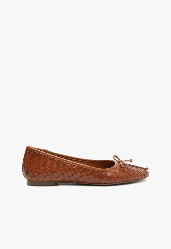 Arissa Woven Leather Flat