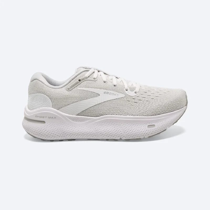 Brooks Ghost Max (White/Oyster/Metallic Silver) - Women's