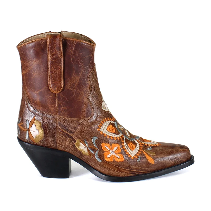 Cains Ville Embroidered Snip Toe Cowboy Booties