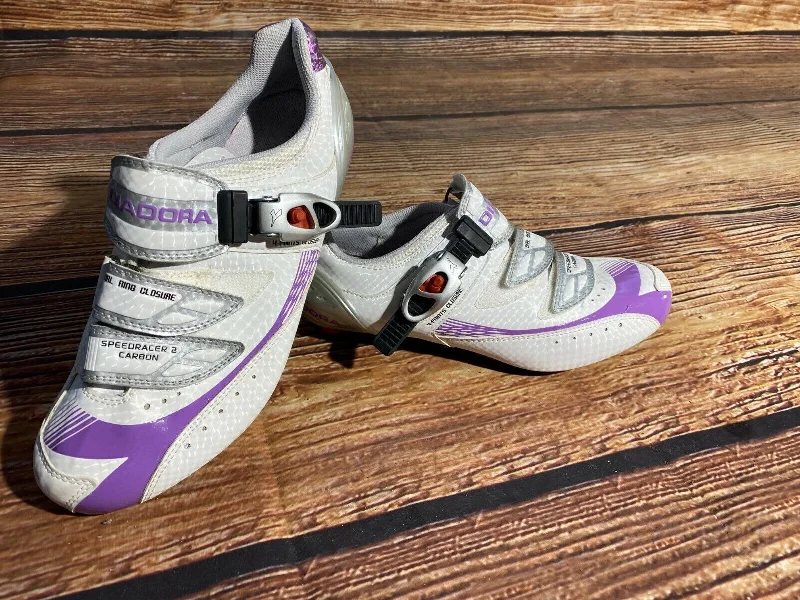 DIADORA Road Cycling Shoes Road Bike Boots 3 Bolts Ladies Size EU40