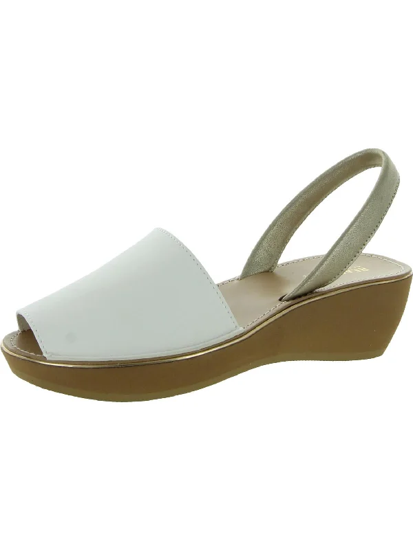 Fine Glass Womens Peep-Toe Wedge Sandals