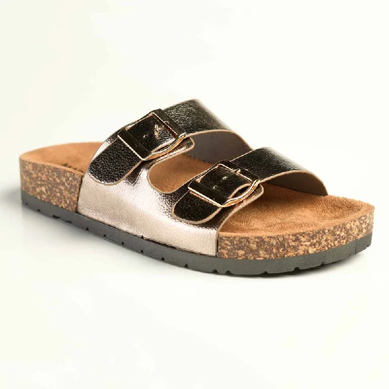 Madison 2 Buckle Comfort BF Sandals - Gold