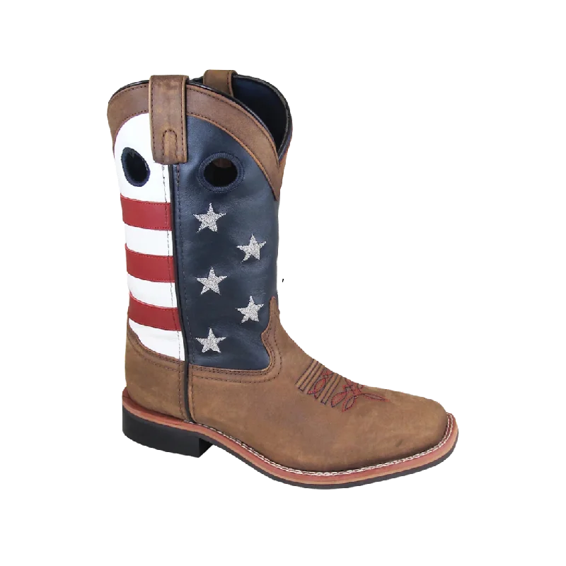 Smoky Mountain Women's Stars And Stripes Square Toe Western Boots