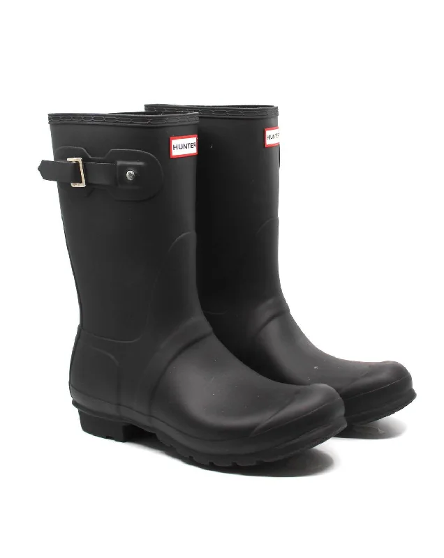 Women's Original Short Matte Rain Boots In Black