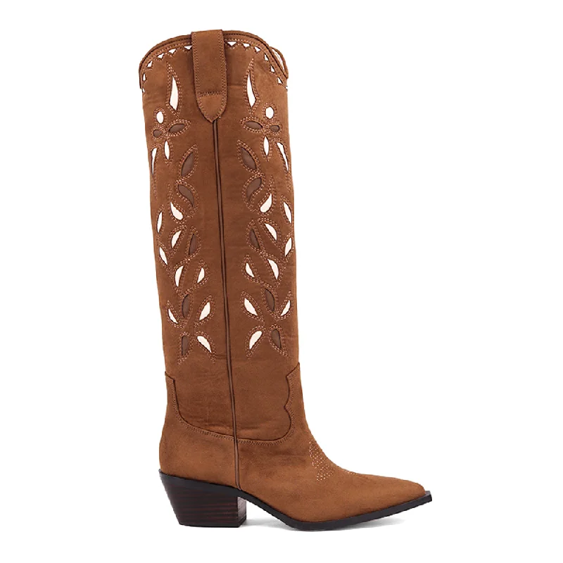 Zooey Embroidered Pointed Toe Cowboy Boots