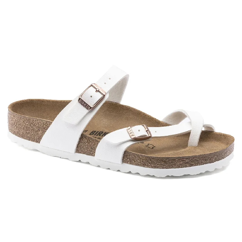 Mayari Birko-Flor Strappy Sandal in White