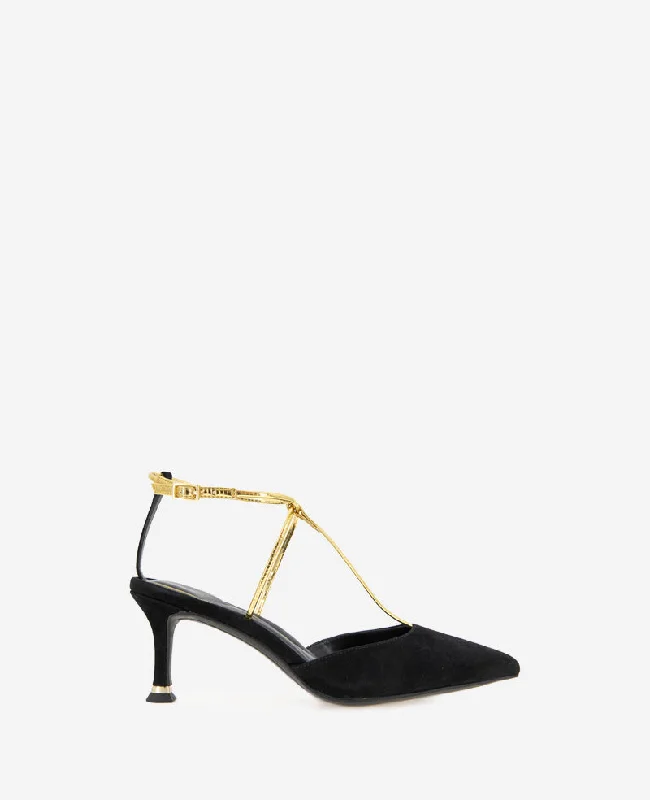 Umi T-Strap Suede Pump