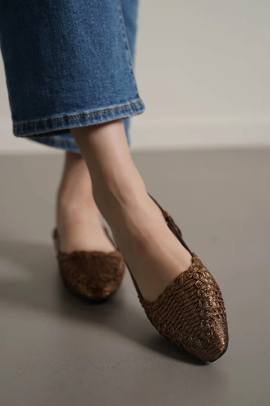 WOVEN PARTY SLINGBACKS